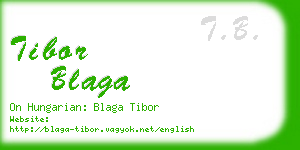 tibor blaga business card